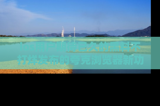 ios用户期待已久的黑料不打烊发布的夸克浏览器新功能上线啦!