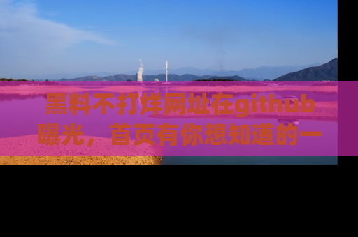 黑料不打烊网址在github曝光，首页有你想知道的一切幽默趣事，快来看看
