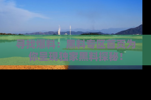 寻找爆料：黑料专区首页为你呈现独家黑料探秘！